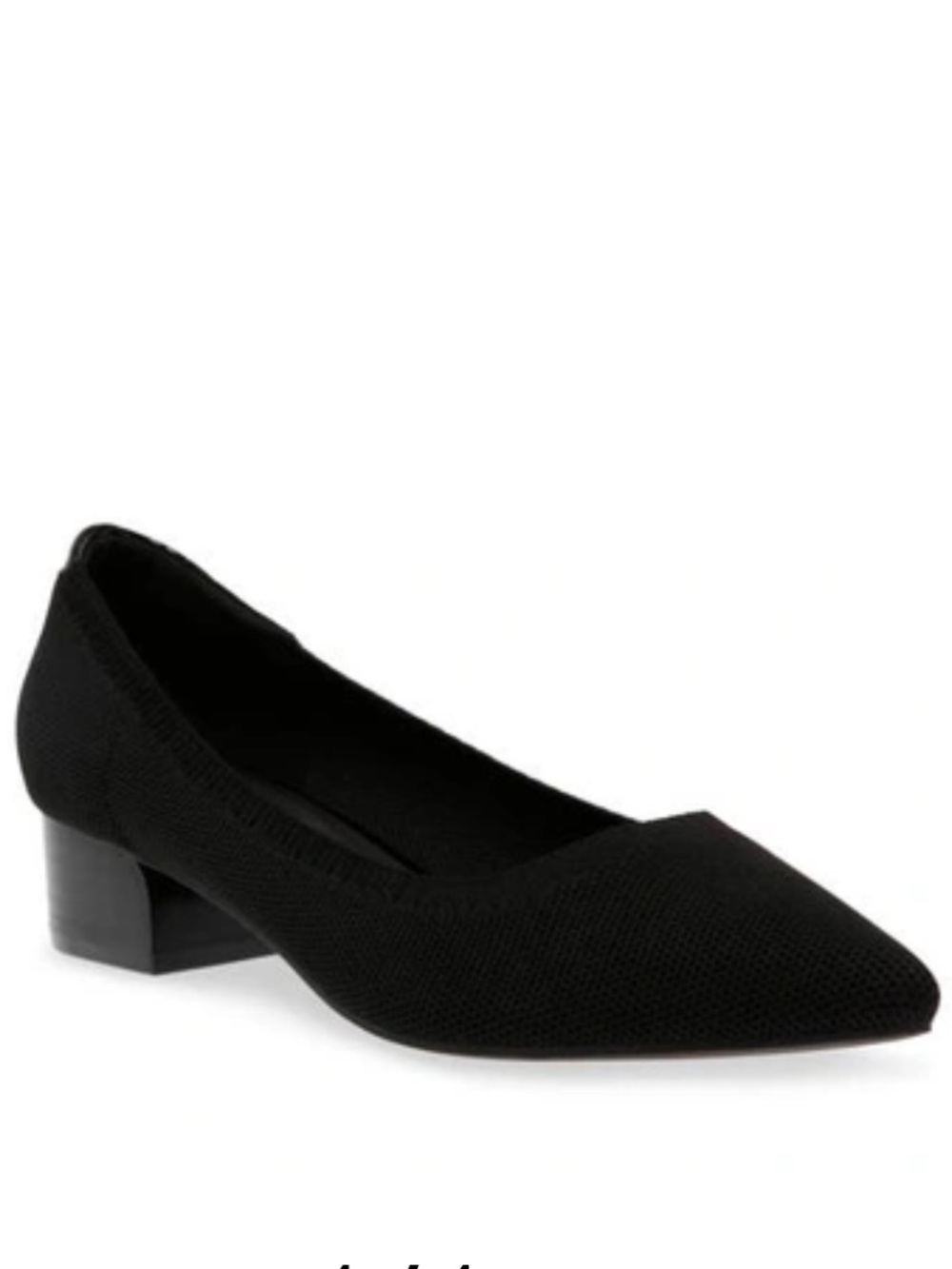 ANNE KLEIN Universal Knit Almond Toe Pump In Black Fly Knit size 8.5 Like New!